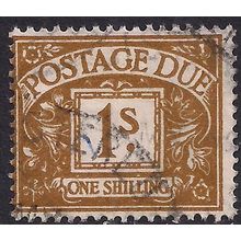 GB 1960 QE2 1/-d Ochre Postage Due Used SG D64 Wmk 179 ( F1435 )