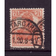 GERMANY 1890 DEUTSCHES REICH 7 1/2pf YELLOW SG 99a FINE USED