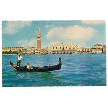 PANORAMA, GONDOLA VENICE, ITALY .unused vintage postcard =