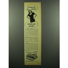 1945 Tampax Tampons Ad - For Women Who Get Impatient