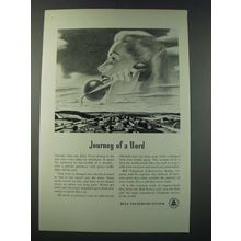 1948 Bell Telephone System Ad - Journey of a Word