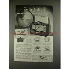 1952 Zenith Super Trans-Oceanic Portable Radio Ad!!