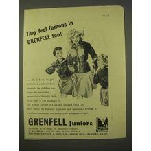 1954 Grenfell Juniors Fashion Ad - They Feel Famous Too