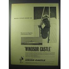 1960 Union-Castle Cruise Ad - Windsor Castle