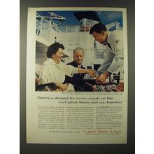 1960 United States Lines Ad - Mr. and Mrs. J.R. Donnell