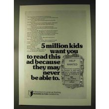 1976 Reading is Fundamental Ad - Kids Want You to Read
