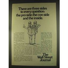 1976 The Wall Street Journal Ad - Sides to Question