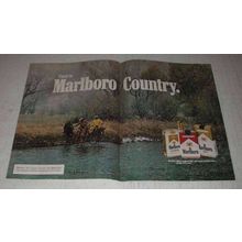 1977 2-pg Marlboro Cigarettes Ad - Marlboro Man, Cowboy