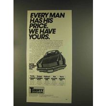 1976 Thrifty Rent-a-Car Ad - Every Man Has Price