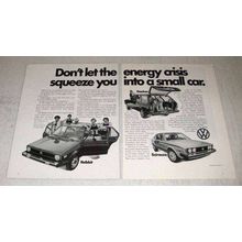 1977 2-pg Volkswagen Scirocco, Dasher and Rabbit Ad