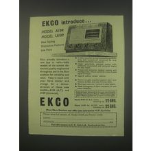 1949 Ekco Model A104 and U109 Radios Ad - Introduce