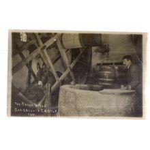 THE GREAT WELL, CARISBROOKE CASTLE, ISLE OF WIGHT.unused postcard donkey /