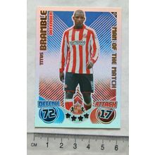 2010/11 Topps Match Attax Trading Card 423 Titus Bramble, Sunderland, Man Match