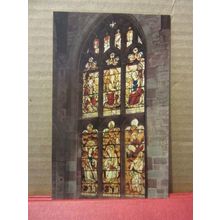 THE GOLDEN WINDOW, PARISH CHURCH, LUDLOW SHROPSHIRE. unused postcard =