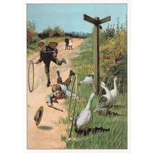 Hoola Hula Hoop Farm Game Disaster Boy Falls Poster Postcard