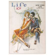 Life Magazine Lady Golfer New York Advertising Poster Postcard