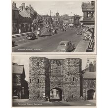 Bondgate Within Alnwick Northampton Hotel Window 2x Postcard s