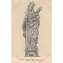 Lieve Vrouw Van Our Lady Of Nieuwgekroond Statue Antique Religious Postcard