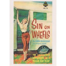 Sin On Wheels Love Caravan Trailer Park Sexy 1950s Book Postcard