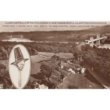 Llanfair Welsh Tongue Twister Whirlpool White Hazel Old Welsh Postcard