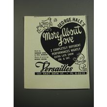 1953 Versailles Club Ad - George Hale's More About Love
