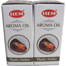 TWO PACK: HEM Mystic Amber Aroma Oil, Two 1/3 Ounce Bottles