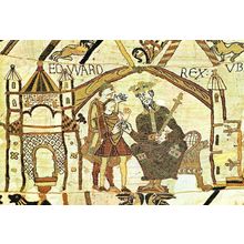 Tapisserie De Bayeux King Edward The Confessor Duke William Successor Postcard