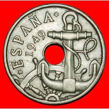 Ⰶ GENERALISSIMO FRANCO (1947-1975): SPAIN★ 50 CENTIMOS 1953★LOW START★NO RESERVE