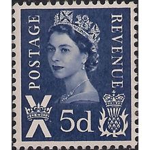 GB QEII 1968 Scotland 5d Royal Blue Unmounted Mint MNH SG S11 postage stamp