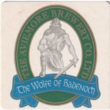 BEER MAT - AVIEMORE BREWERY - THE WOLF OF BADENOCH - (Cat 001) - (1998)
