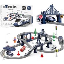 Train Sets for Boys 4-7, Battery Operated Train Set with Tracks(Magnetic Connect