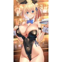 Sophia F Shirring Embarrassed Bunny Anime E Girl Poster Canvas Movie Film Print