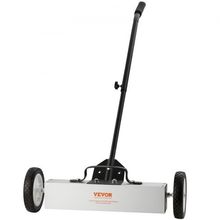 45Lbs Rolling Magnetic Sweeper with Wheels, Push-Type Magnetic Pick Up Sweep...