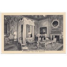 The State Bedroom Chatsworth House Derbyshire Postcard CH9