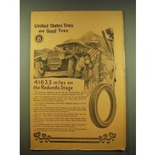 1918 United States Tires Ad - 41633 miles on the Redondo Stage