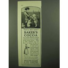 1922 Baker's Cocoa Ad - Such a Nice Taste