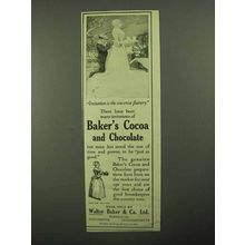 1922 Baker's Cocoa and Chocolate Ad - Imitation