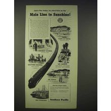 1939 Southern Pacific Railroad Ad - Line to Sunshine