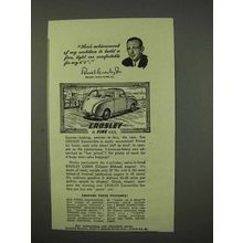 1947 Crosley Convertible Car Ad - Comfortable