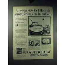 1960 Campbell's Oyster Stew Soup Ad - Strong Feelings