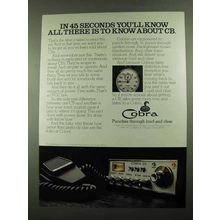 1976 Cobra CB Radio Ad - In 45 Seconds You'll Know