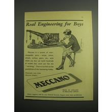 1948 Meccano Toys Ad - Real engineering for Boys