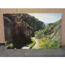 CHEDDAR GORGE, SOMERSET used vintage postcard dated 1970 =