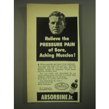 1952 Absorbine Jr. Ad - Relieve the pressure pain of sore, aching muscles