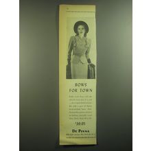 1945 De Pinna Dress Ad - Bows for town