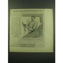 1949 A. Sulka Reading Jacket Ad - Splendid gift for the man who reads in Bed