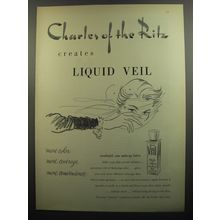 1952 Charles of the Ritz Liquid Veil Make-up Lotion Advertisement