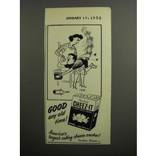 1952 Sunshine Cheez-it Crackers Advertisement - Good any old time!
