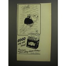 1952 Sunshine Cheez-It Crackers Ad - cartoon by Robert Day - Good any old time