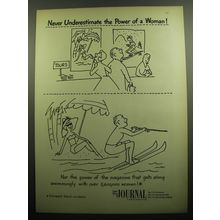 1957 Ladies' Home Journal Magazine Ad - Gets Along Swimmingly